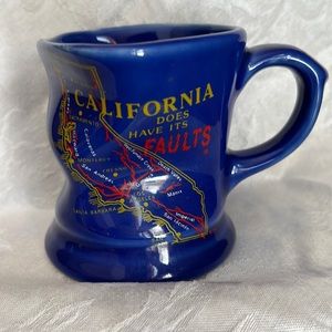 California Mug with Map of Faults Ceramic